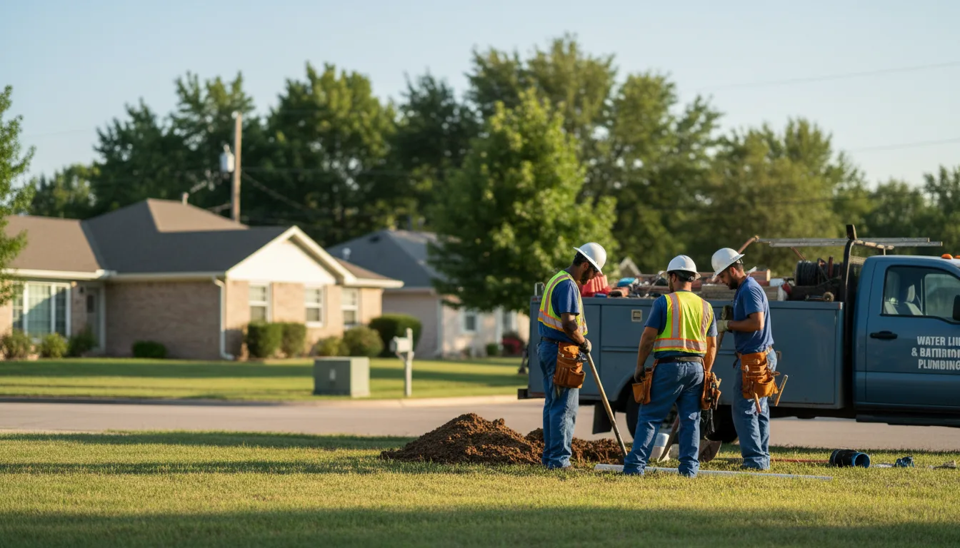 Residential water line and bathroom plumbing service in Knoxville, AL